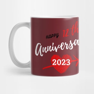 Happy anniversary 12th Mug